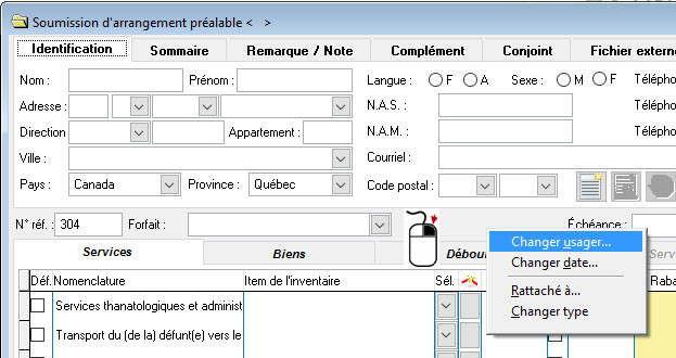 Param&egrave;tre niche columbarium